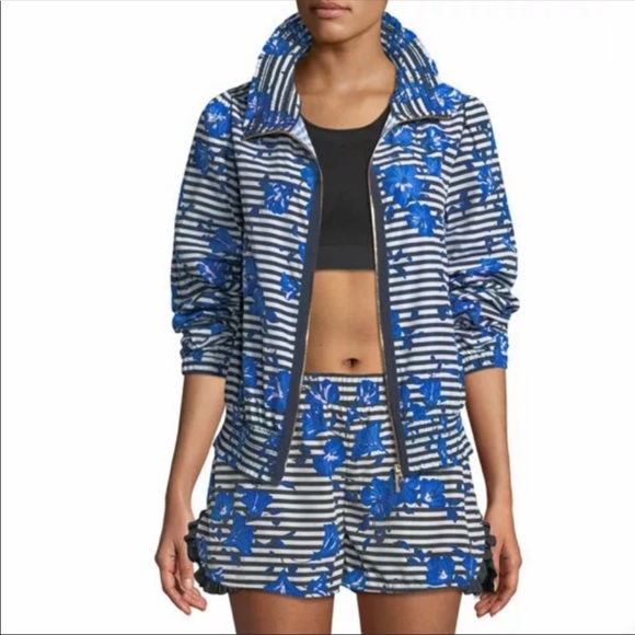 Kate Spade Hibiscus Stripe Jacket/Size XS